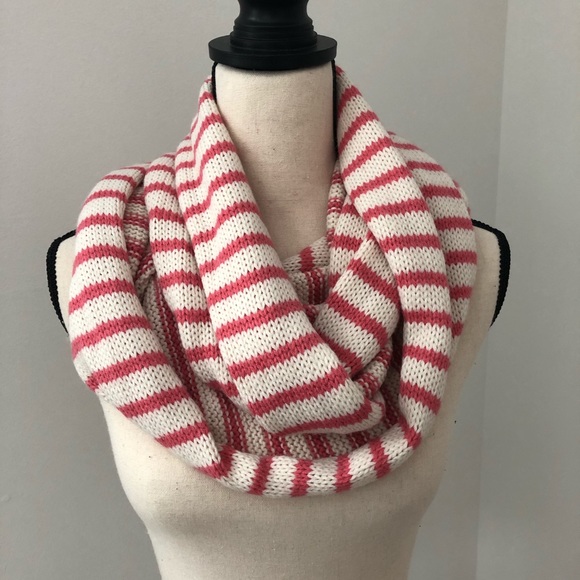 Striped Pink & Cream Infinity Scarf by BP - Picture 1 of 2